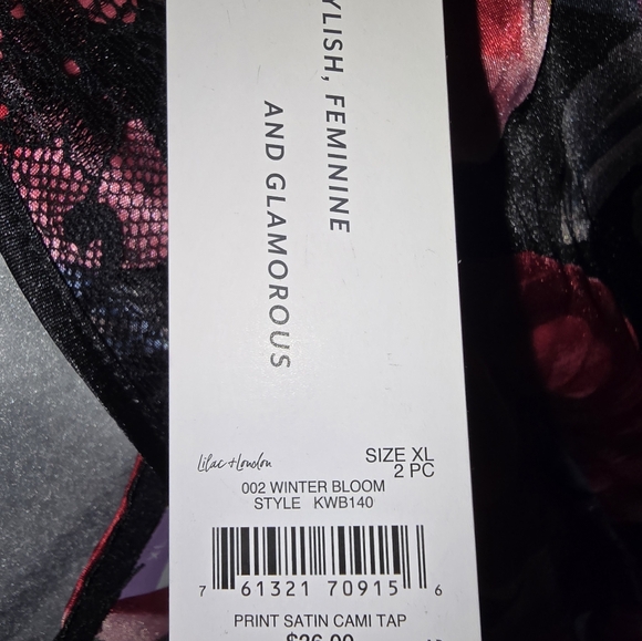 LILAC & LAVENDER NWT 3 PIECE CAMI/SHORT/ROBE XL - Picture 11 of 16